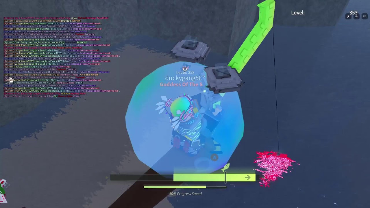 Trying to get to level 400 pt2 in fisch