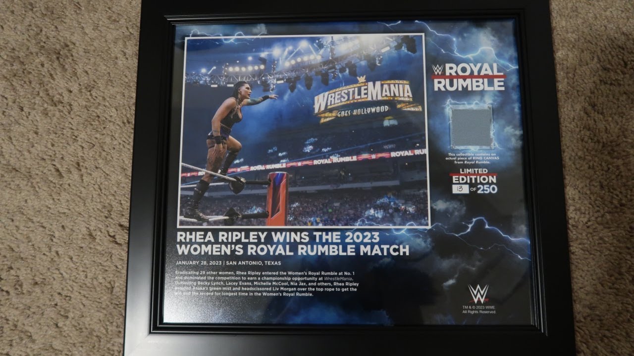 WWE Shop Unboxing 3/29/23 - Rhea Ripley Royal Rumble 2023 Plaque