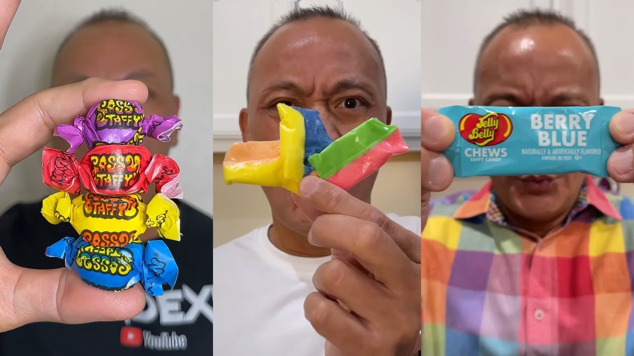 👂ASMR TAFFY CANDY 2024-2025 COMPILATION SHORT VIDEOS AND EATING SOUNDS👂