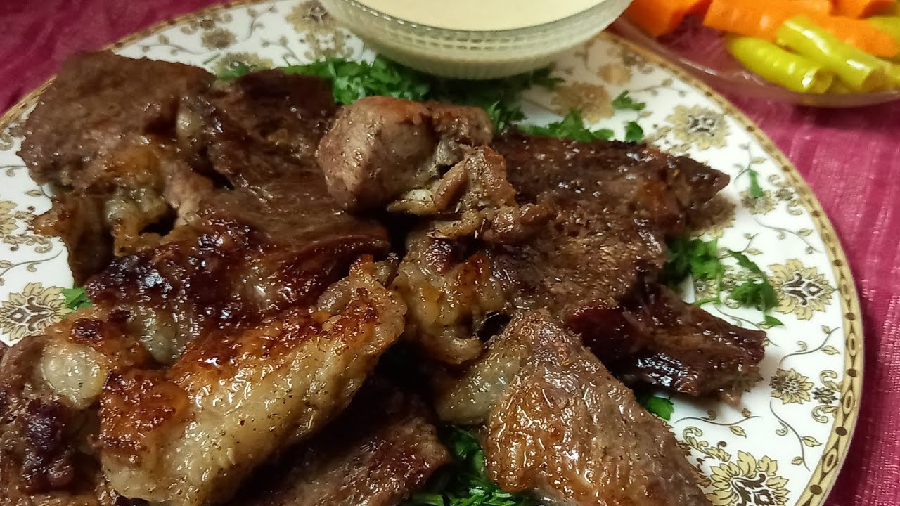 ستيك لحم مشوي في الفرن بأحلى تتبيلة 😋