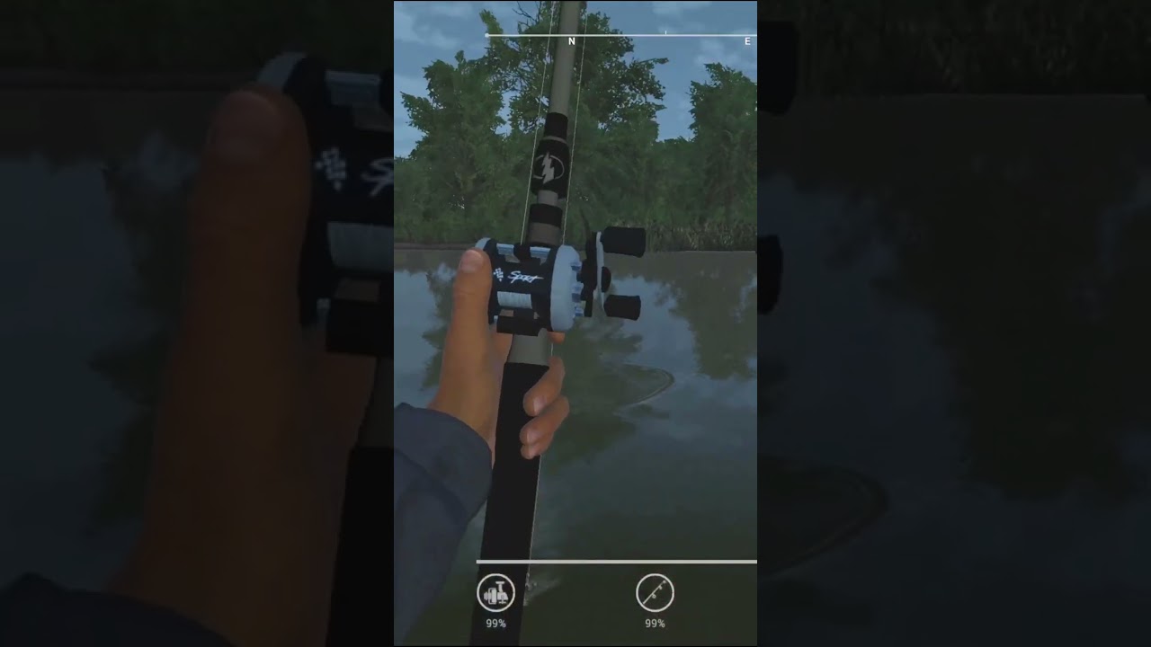 Casting spoon lure, Young Largemouth Bass, Fishing Planet