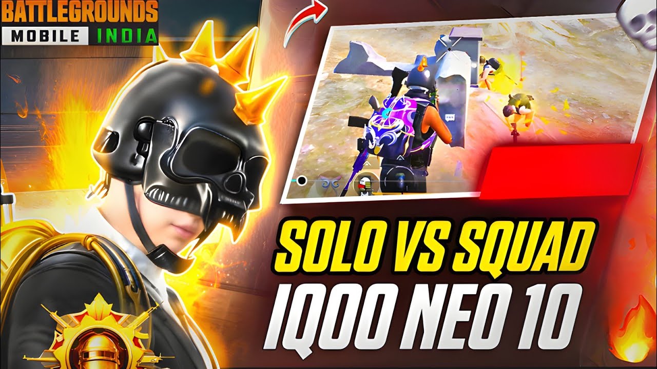 SOLO VS SQUAD BGMI CLUTCHES 🔥🥵 | iQOO NEO 10 FASTEST PLAYER | 4.2 UPDATE SENSITIVITY & CONTROL 