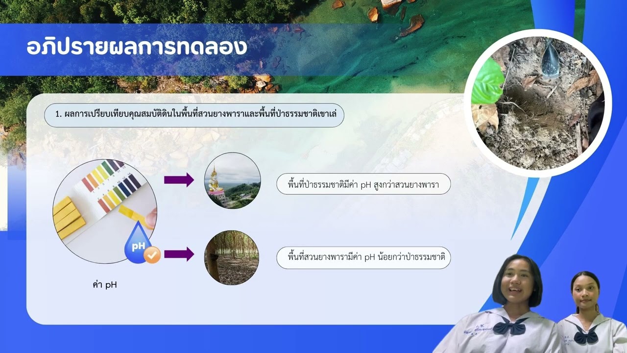 การเปรียบเทียบคุณสมบัติดินและร้อยละของอินทรียวัตถุในดินระหว่างพื้นที่สวนยางพารากับป่าธรรมชาติเขาเล่