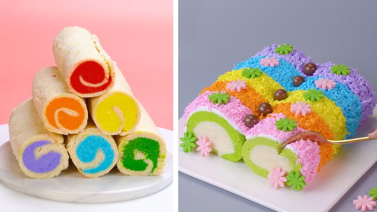 Easy Making Perfect Roll Cake Idea | So Tasty Dessert You Can Try For Your Family | Cake Time
