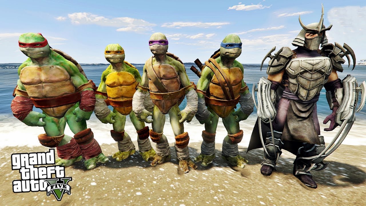 NİNJA KAPLUMBAĞALAR SHREDDER'A KARŞI GTA 5 MODU