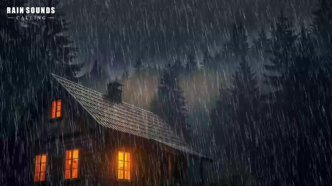 Rain Sounds For Sleeping - Instantly Fall Asleep With Rain & Thunder Sound in cabin At Night #Rain 2
