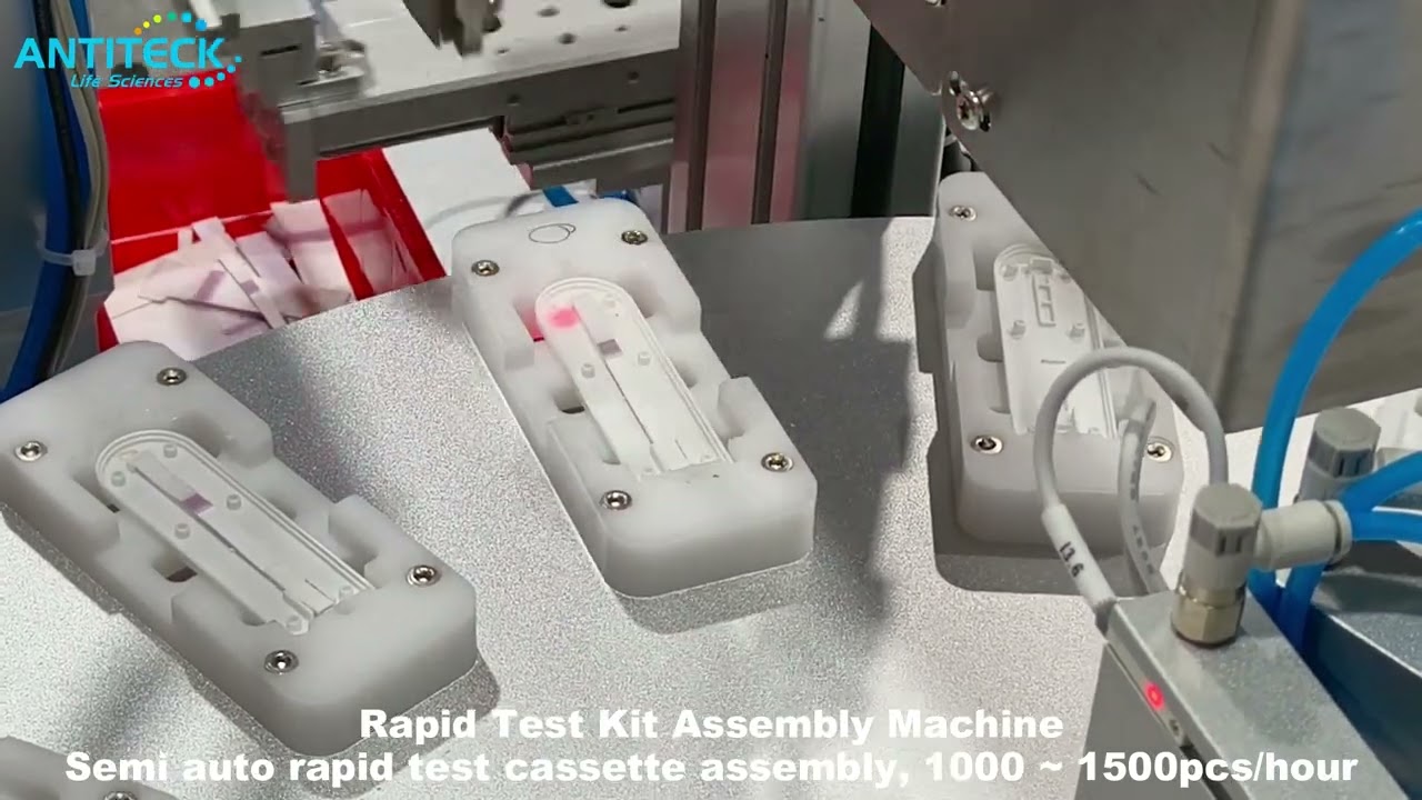 Lateral Flow Training: Rapid Test Assembly Machine - 1 Strip Cassette Semi Auto Assembly Machine