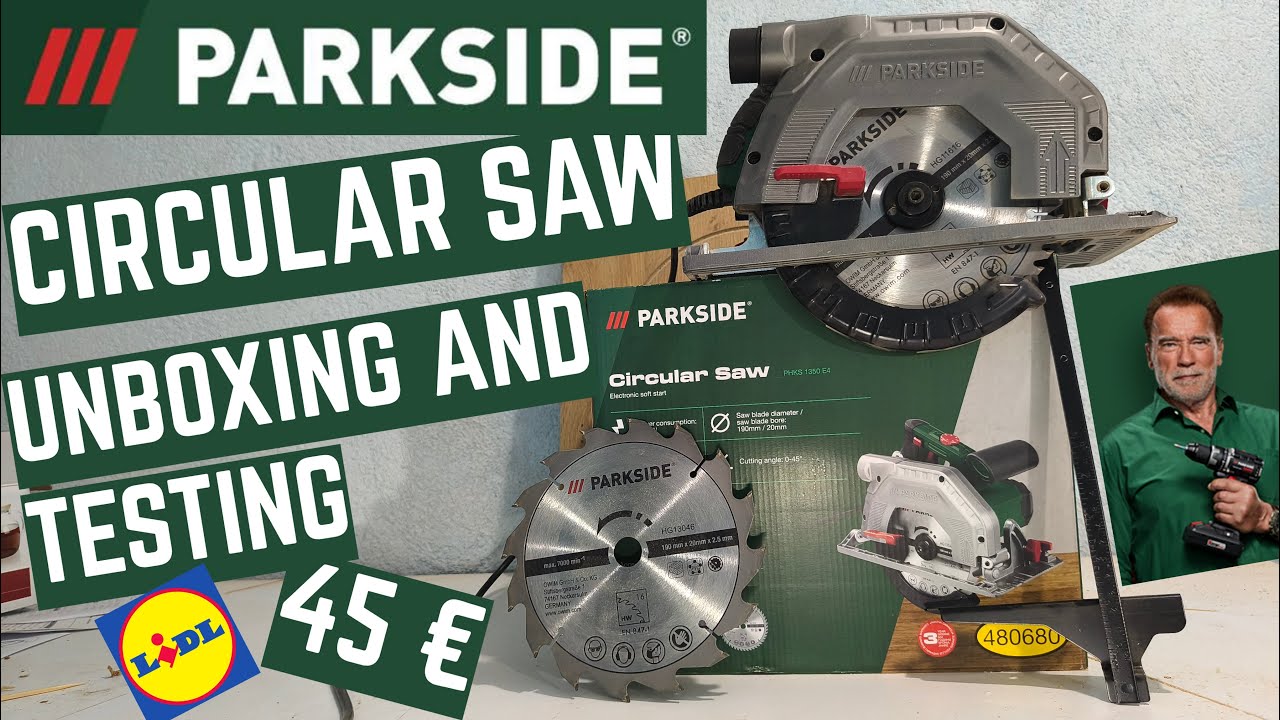Unboxing & Testing Parkside Circular Saw Corded 45° Bevel Cut PHKS 1350 E4