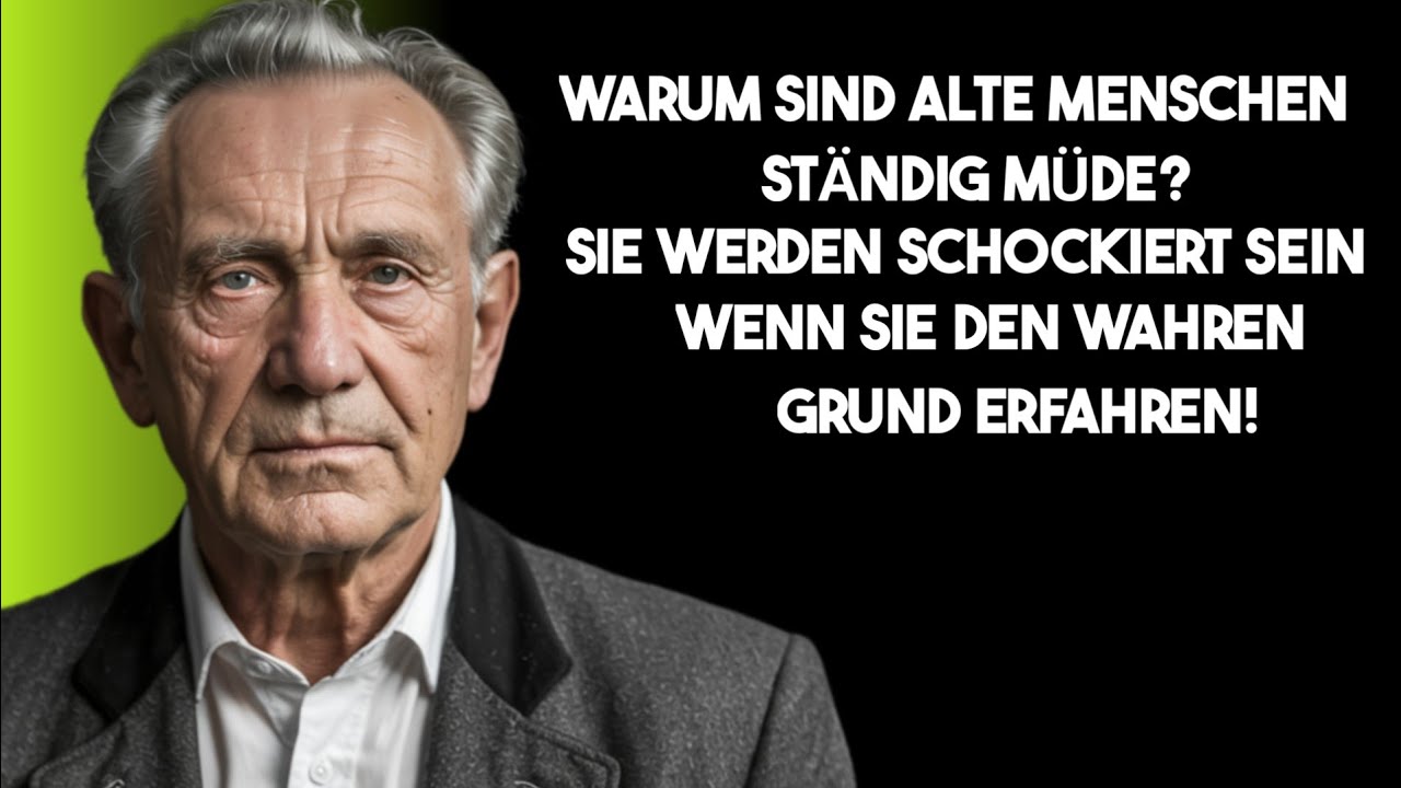 Warum sind alte Menschen immer m&uuml;de? Eine stille Tatsache!