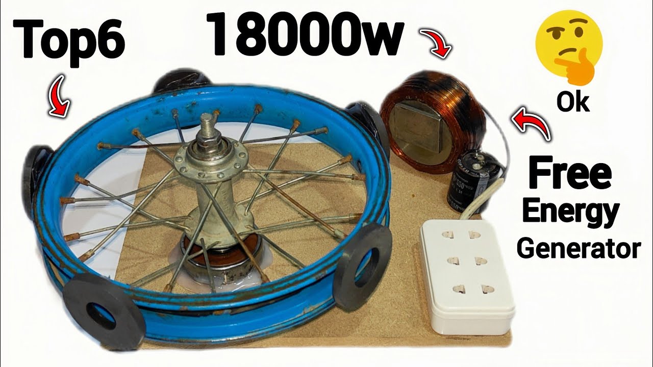 Top6, 225V into 18000w with homemade generator use big magnet copper coil: HOW DOES IT WORK?