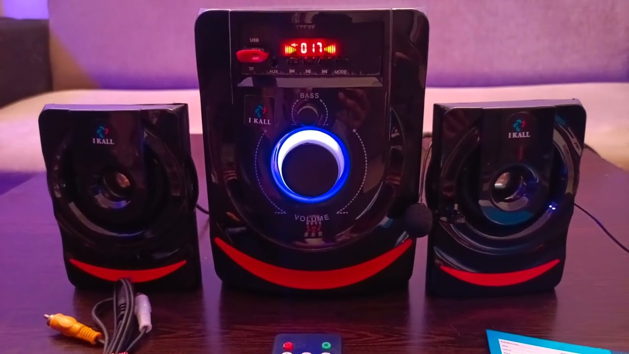 IKALL IK201 50 Watt 2.1 Channel Wireless Bluetooth Multimedia Speaker (Black)