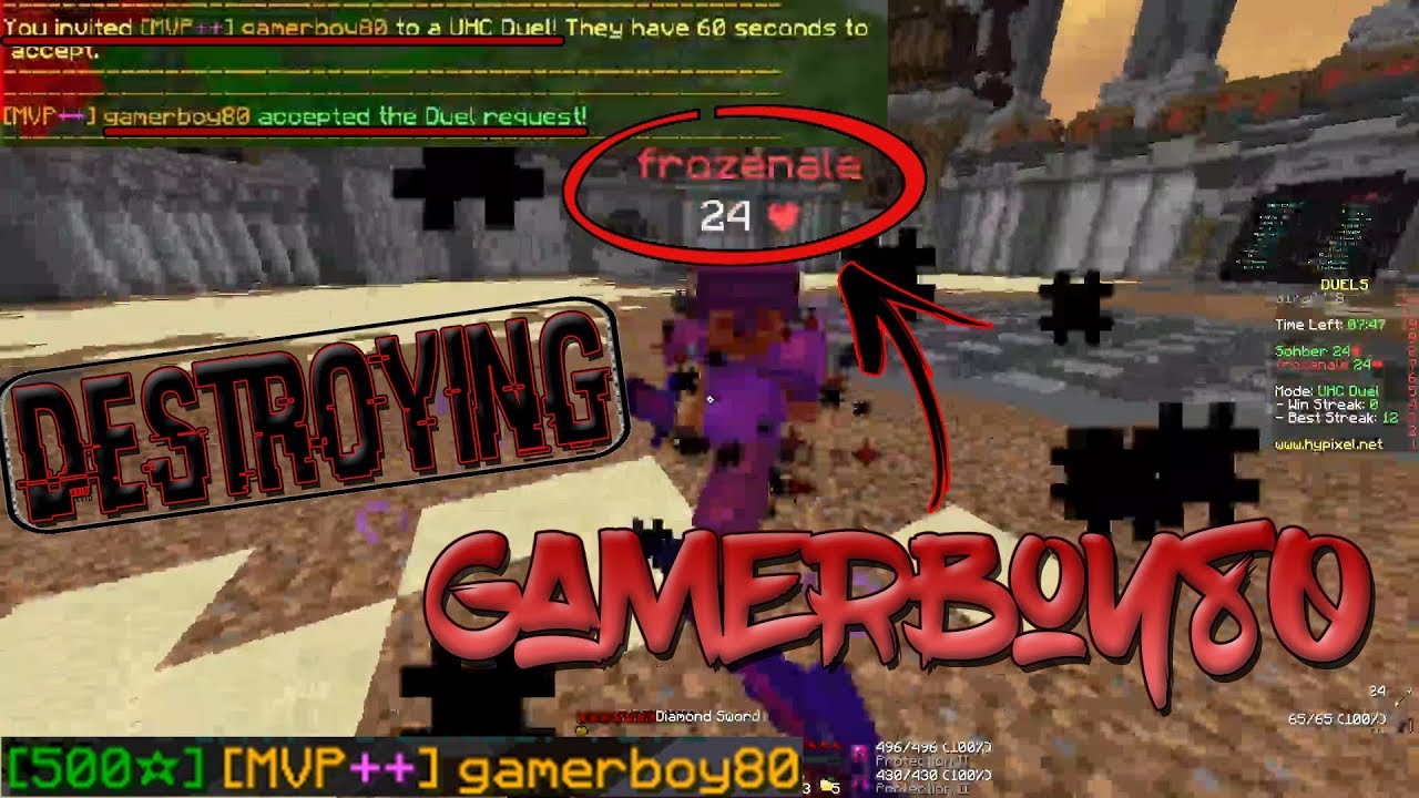 *DESTROYING* Gamerboy80 in Duels & 1V4 | (Rod God)