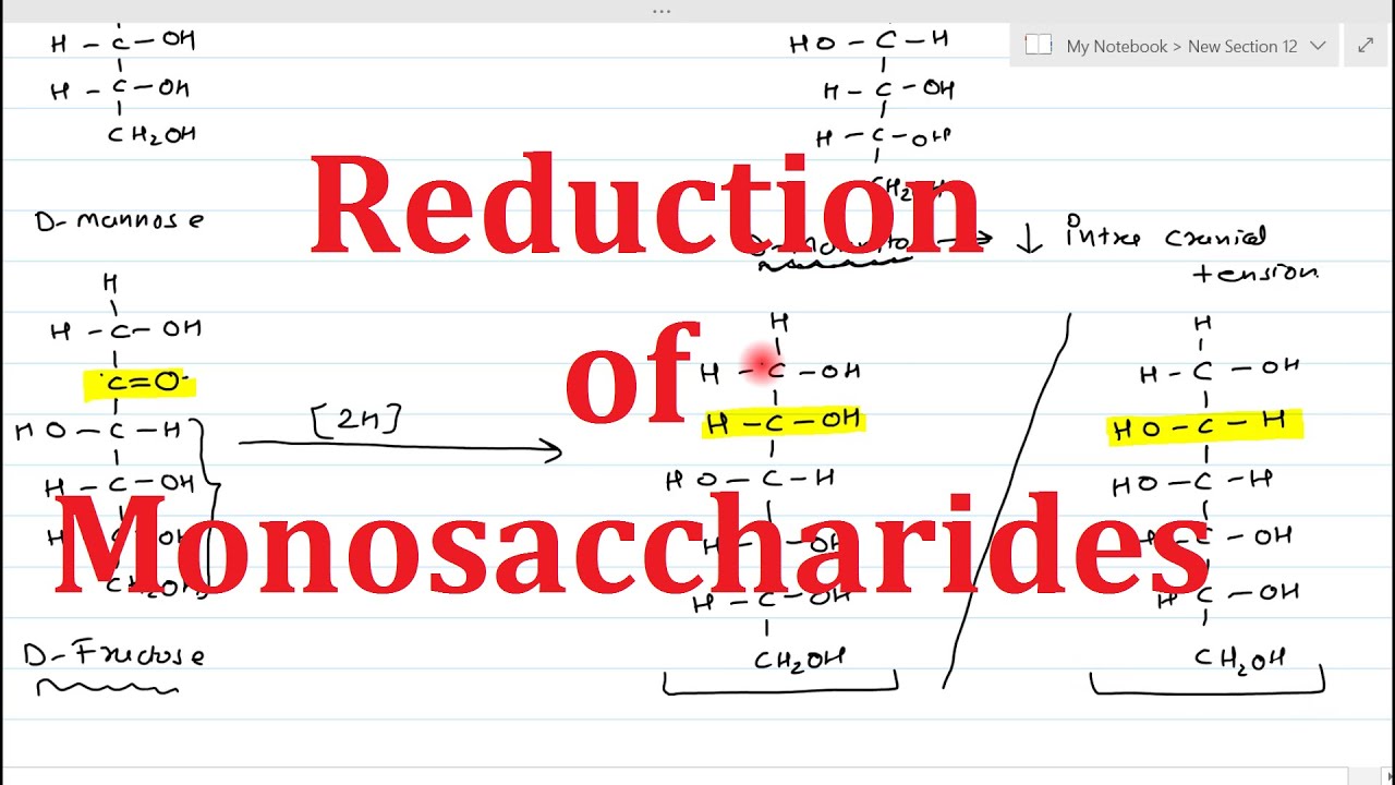 10. Reactions of Monosaccharides (Part-4) | Reduction | Sorbitol | Mannitol | Dulcitol
