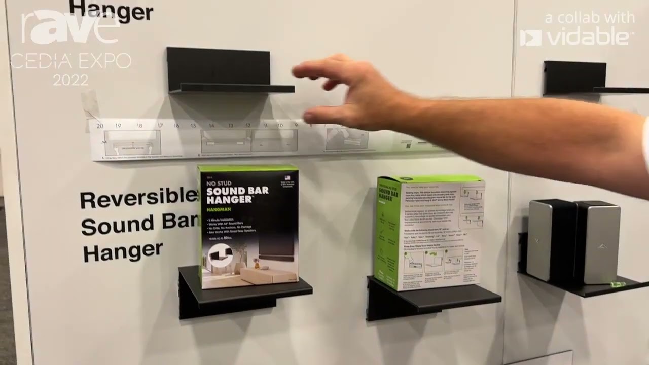 CEDIA Expo 22: Hangman Products Outlines SBH-6 Sound Bar Hanger With 4" and 6" Offerings