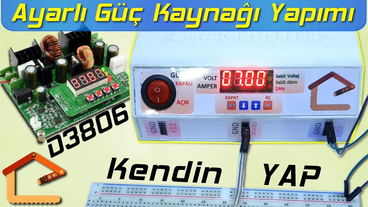 DIY Ayarlı Güç Kaynağı Projesi - D3806 (Laboratuvar Tipi Güç Kaynağı) #10
