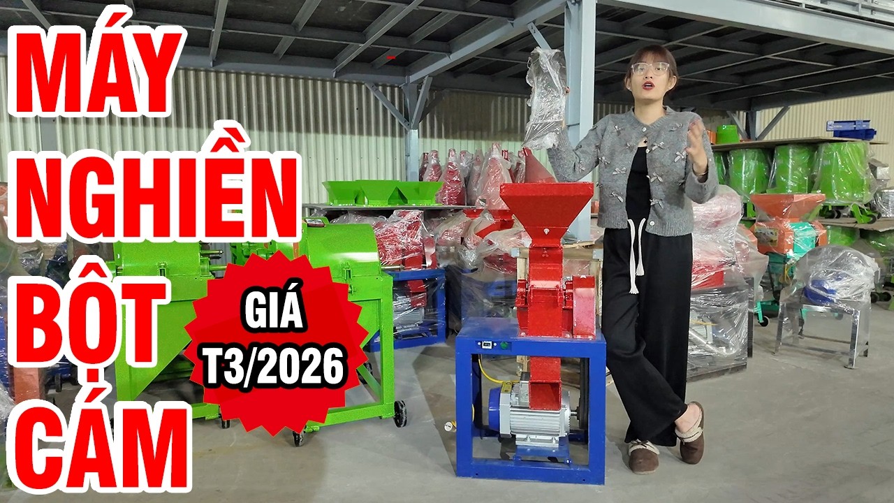 Máy Nghiền Bột Cám B12 Bình Minh| Hiệu Suất Cao, Giá Rẻ, Bảo Hành 12 Tháng - Tặng 4 Sàng