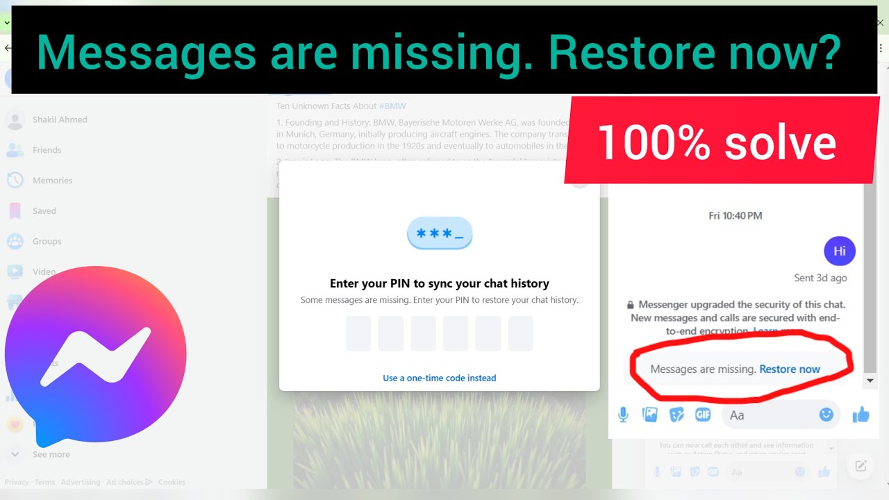Messages are missing. Restore now! How to Fix Missing Messages in Messenger