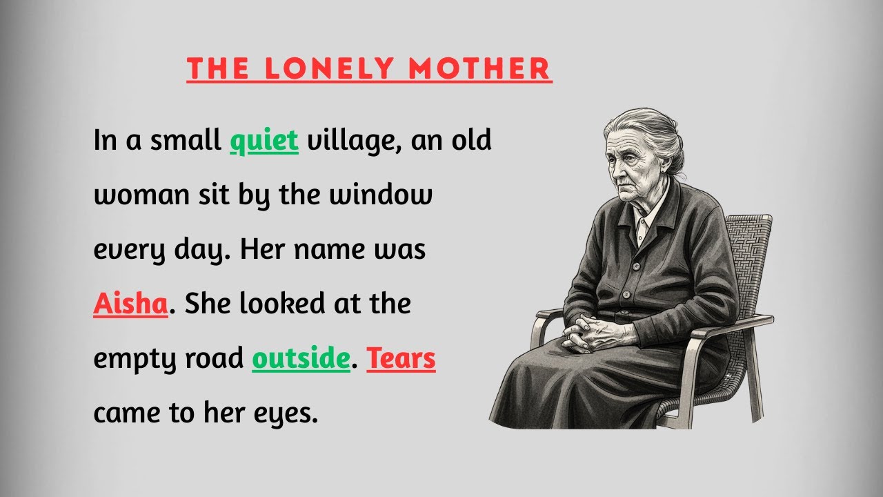 The Lonely Mother| English listening story | Mellow Story Book 