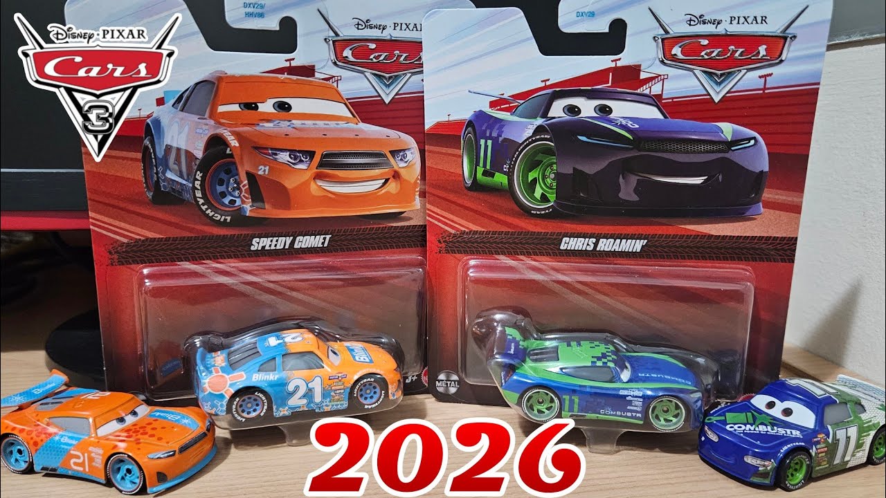 Speedy Comet e Chris Roamin 2026 - Disney Carros Unboxing