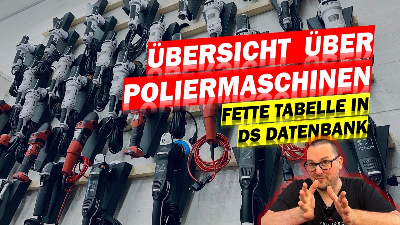 XXL POLIERMASCHINEN ÜBERSICHT! Akku vs. Kabel | Exzenter vs. Rota | Stützteller erklärt 🔥