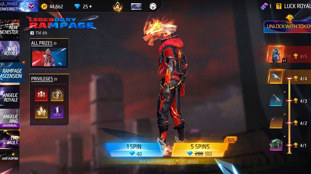 Old Legendary Rampage event create opening,, free fire Rampage,, legendary events,, Crazy Gaming Op