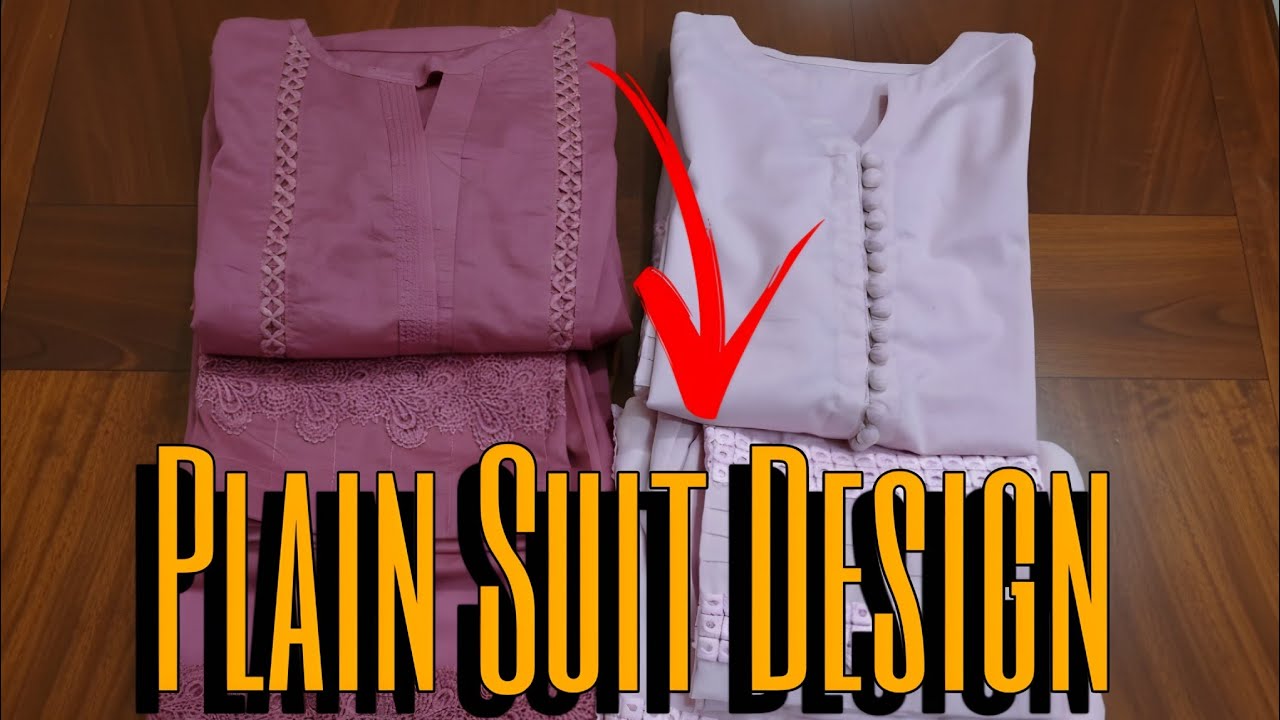 Latest Plain Suit Designs with Lace | New Eid Dress Designing Ideas 2026