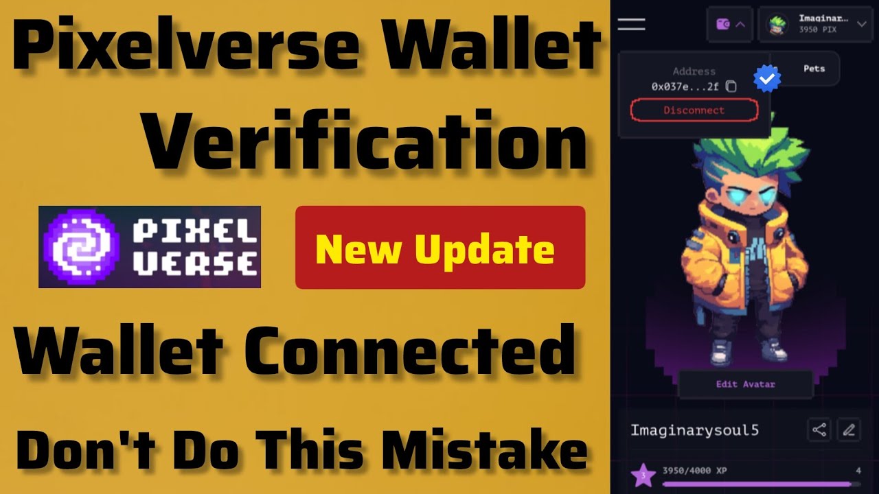 Pixelverse New Update | Wallet Verification Method | Connect Wallet ✔️ | #Pixelverse #dashboard
