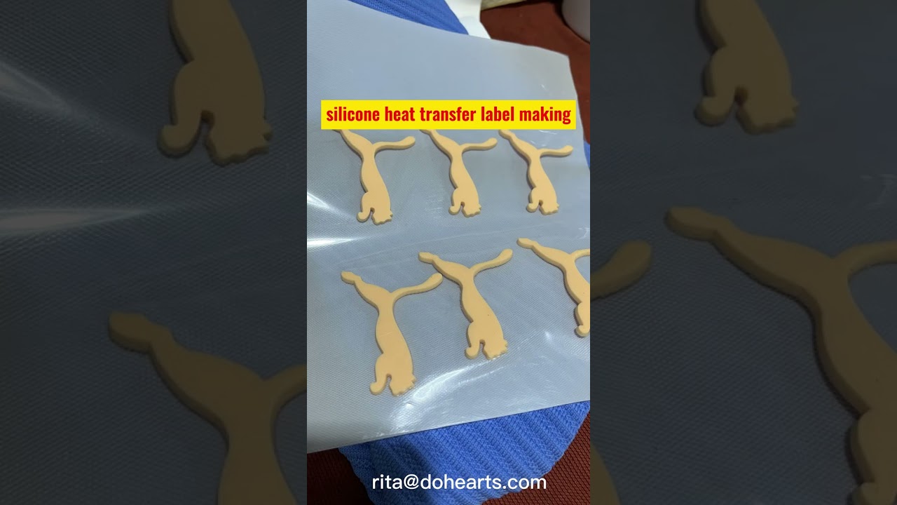 how to make silicone 3D heat transfer label logo,silicone molding machine for garment label T shirt