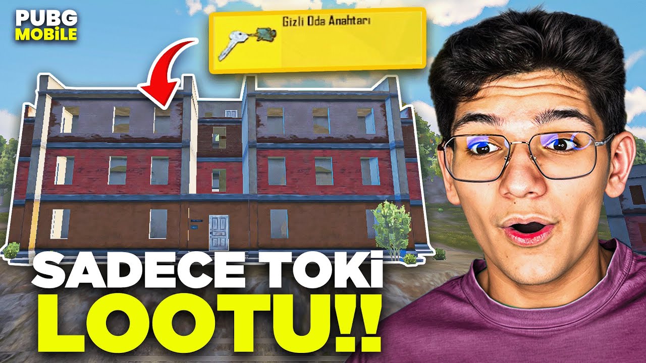 SADECE TOKİ LOOTU İLE KAZANMA CHALLENGE! GİZLİ ODA ANAHTARI ÇIKTI - PUBG MOBİLE