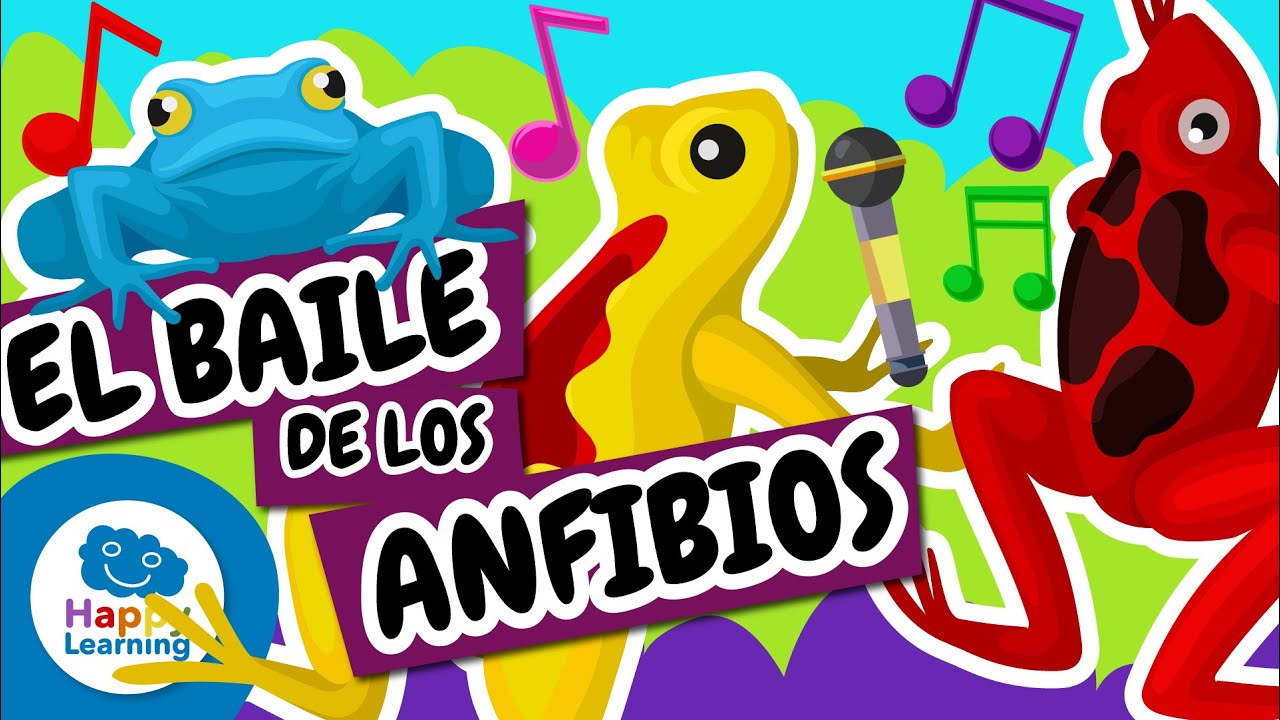 🐸🎤 CANCIÓN El Baile de los Anfibios | Vídeos Educativos para Niños de PRIMARIA | @HappyLearningES