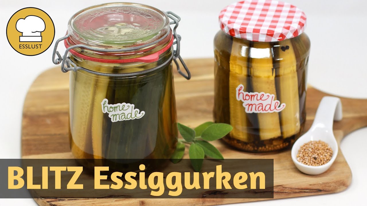 BLITZ ESSIGGURKEN selber machen - schnell, einfach, lecker!