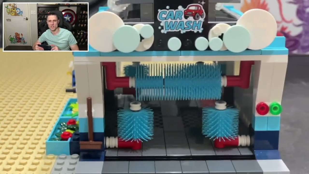 💰 Making This CHEAP Lego Set MODULAR! Lego Car Wash Build and Modification 🧼