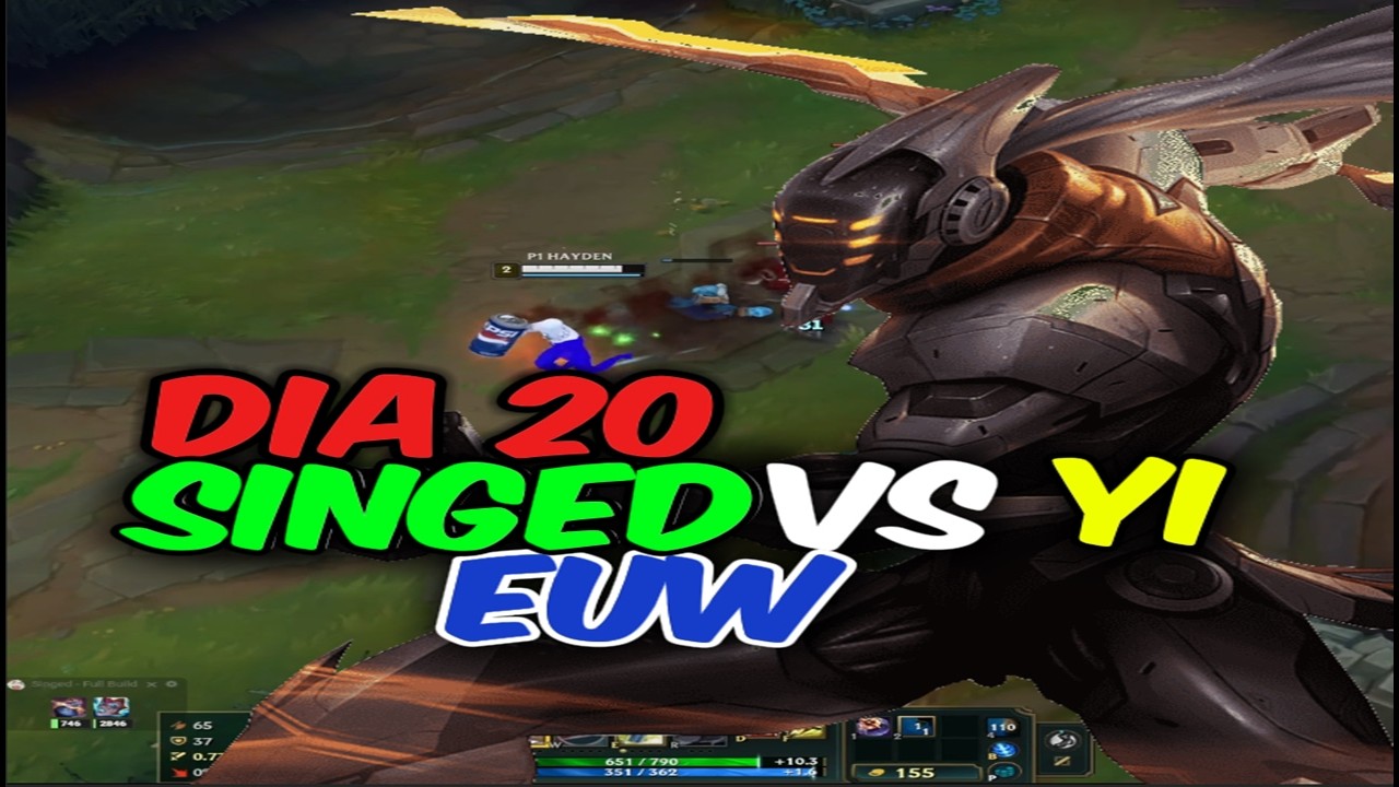 😈 dia 20 en euw: singed contra yi a ver quién gana 💀