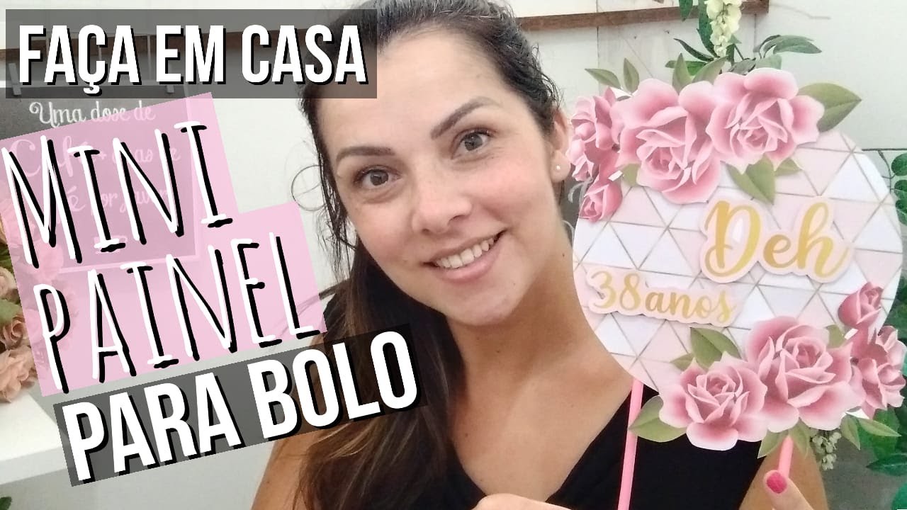 TENDÊNCIA FESTA 2023 TOPO DE BOLO MINI PAINEL Como fazer sem máquina de corte sem Silhouette