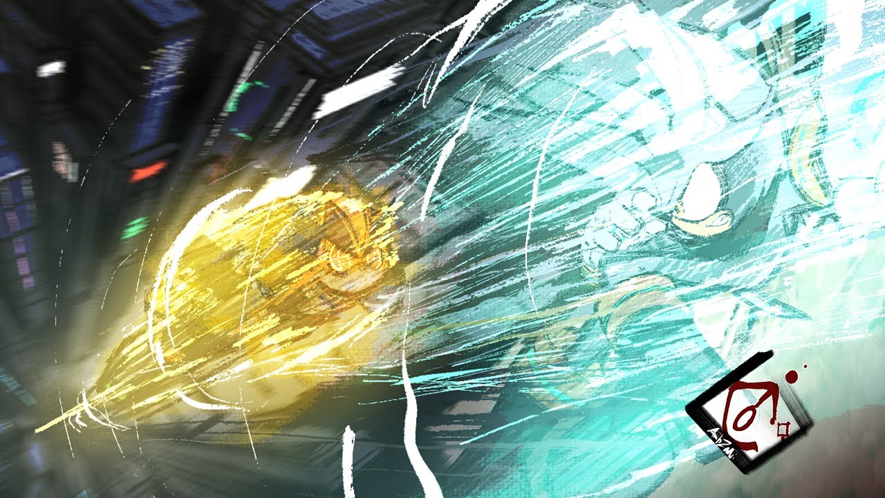 Silver vs Metal Sonic 3.0 (PROCREATE Speedpaint)