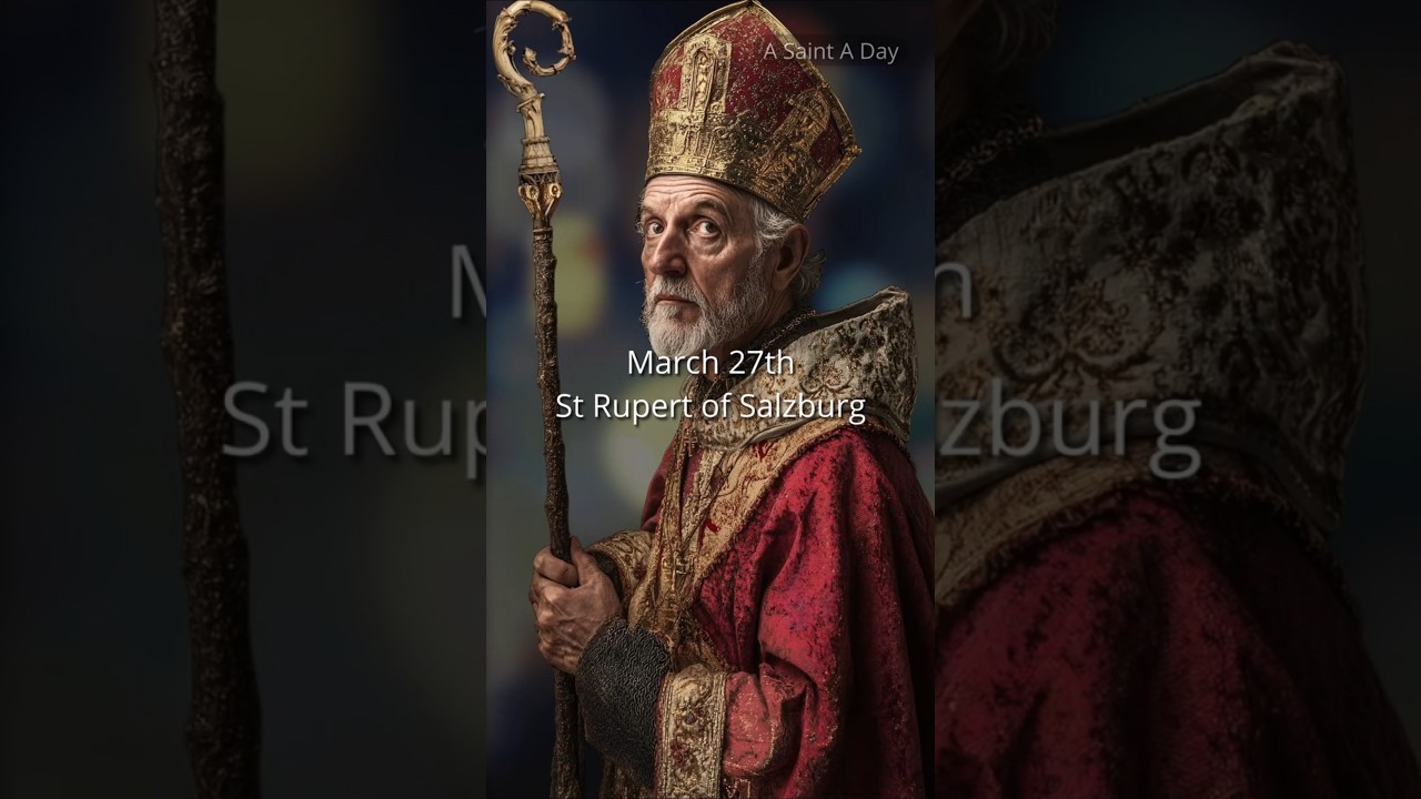 March 27: St Rupert of Salzburg #SaintRupert #dailyinspiration #saltminer #saintoftheday #dailysaint