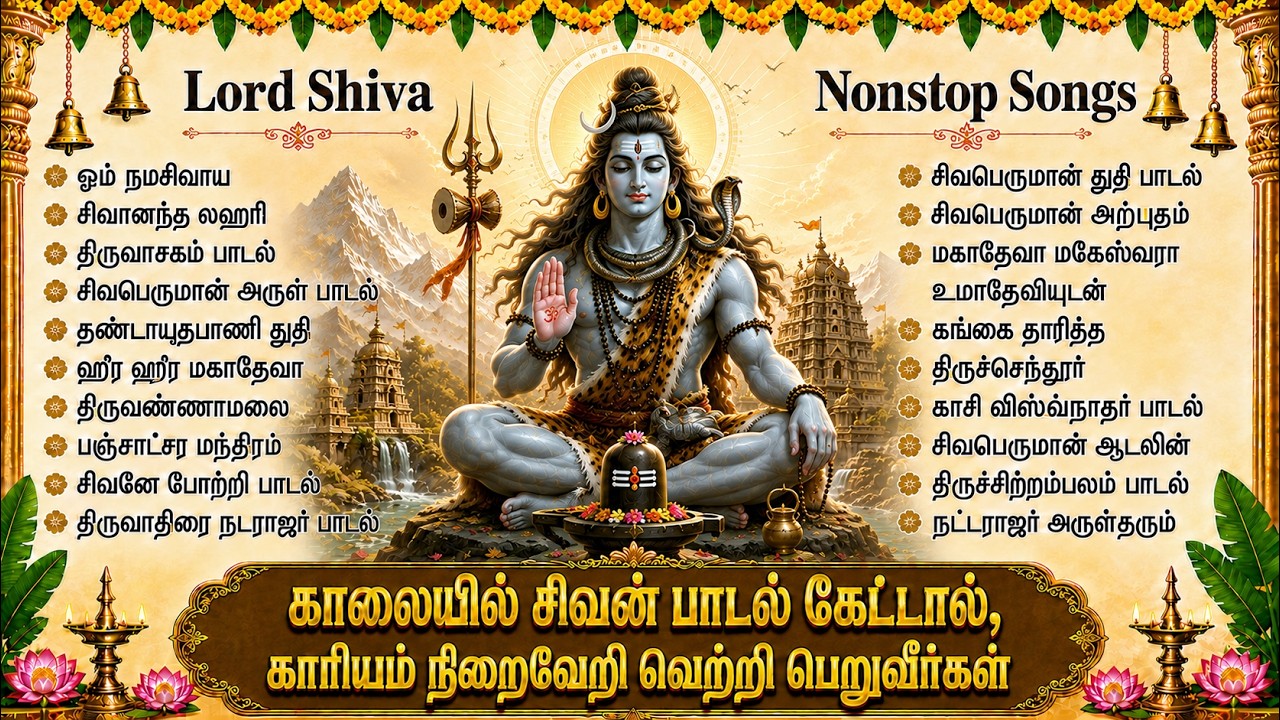 Monday Shiva Special Bhakti Songs | Shiva Suprabatham 🙏 | Powerful Lord Shiva Tamil Devotional Songs