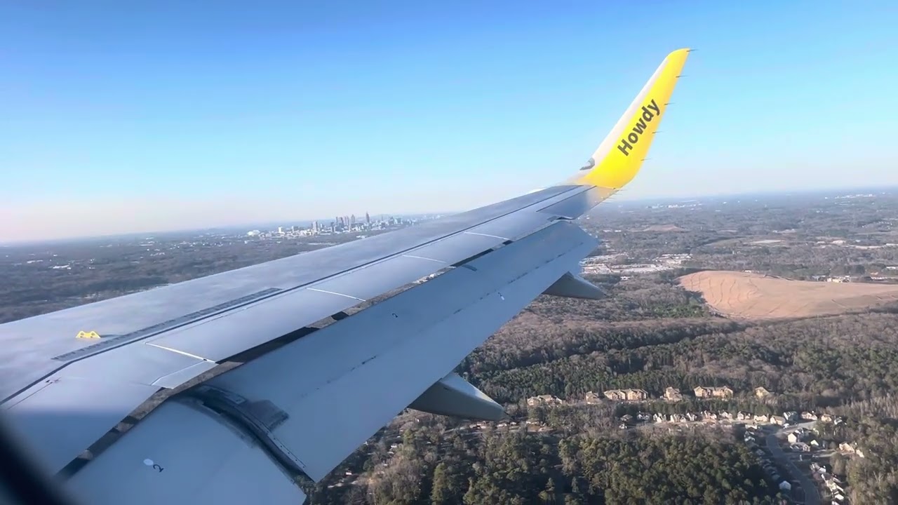 Spirit A320 Landing EWR-ATL