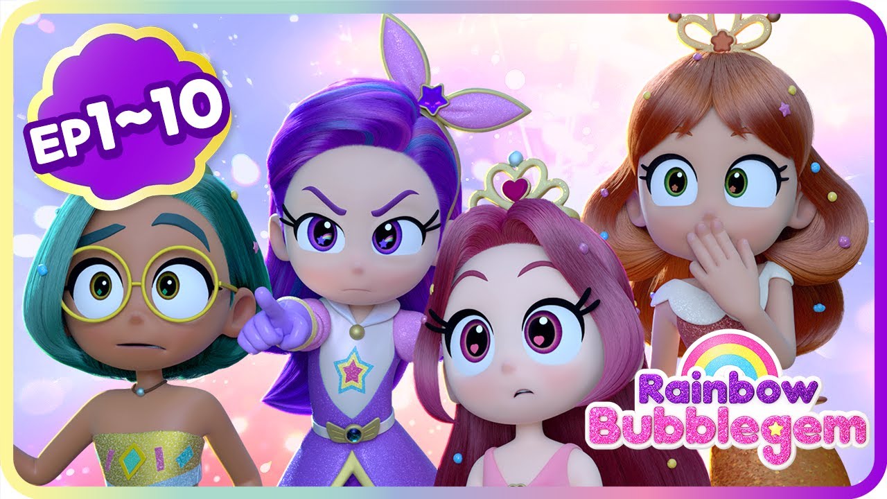 Mermaid Princess Cartoon Ep. 1~10 Highlight Compilation | Cartoon for Kids | Rainbow Bubblegem 🌈