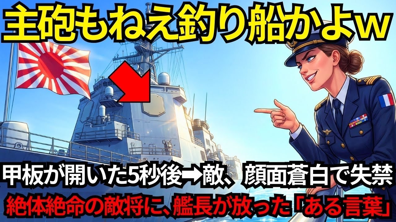 「１７００億円の鉄屑ｗ」舐めた欧州艦隊、開始３分で全滅日本艦長の行動に全員が震撼【海外の反応】