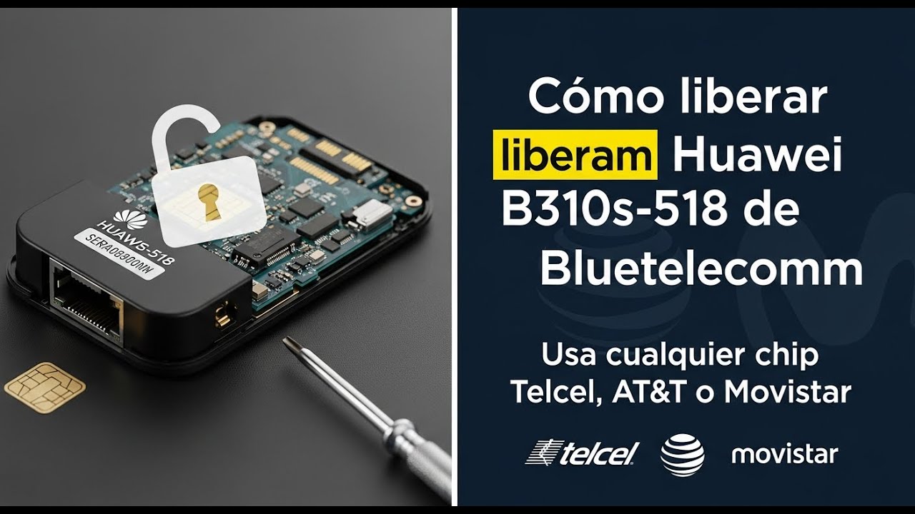 👉 Cómo liberar módem Huawei B310s-518 de Bluetelecomm | Usa cualquier chip Telcel, AT&T o Movistar