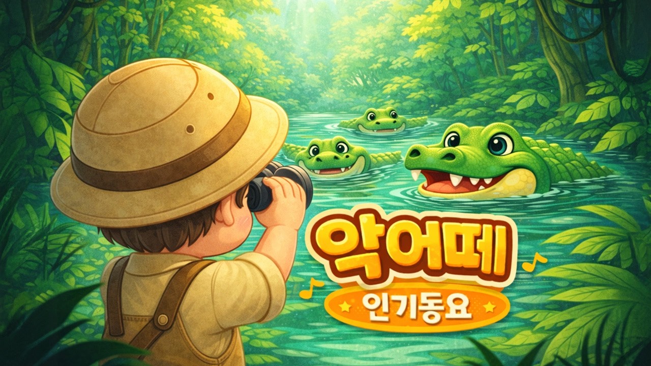 인기동요ㅣ악어떼🐊🐊ㅣ조이앤토리ㅣ동물 동요ㅣ반복 재생ㅣ유아동요ㅣ창작동요ㅣ정글숲을 지나서 가자