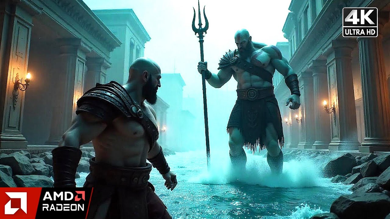 God of War 3 Poseidon Fight 🔱 | 4K 120FPS PC