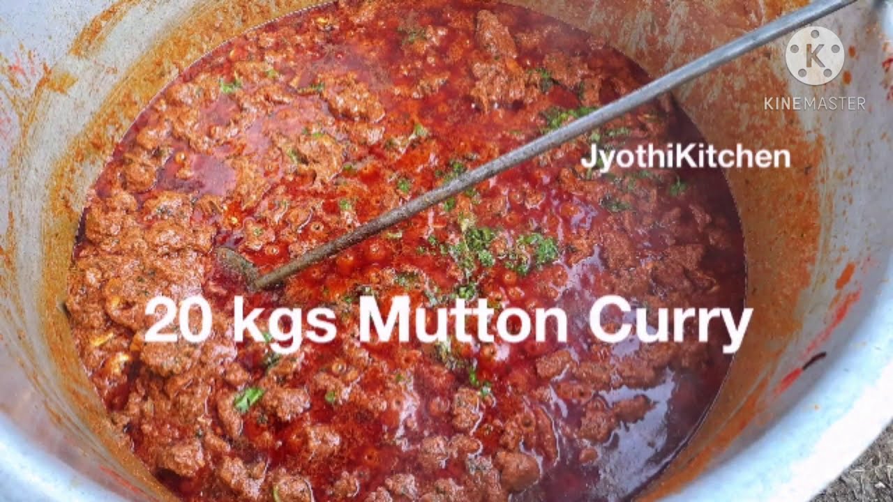Посмотрите, как кейтеринговая компания приготовила карри из баранины! 20 кг карри из баранины от ...