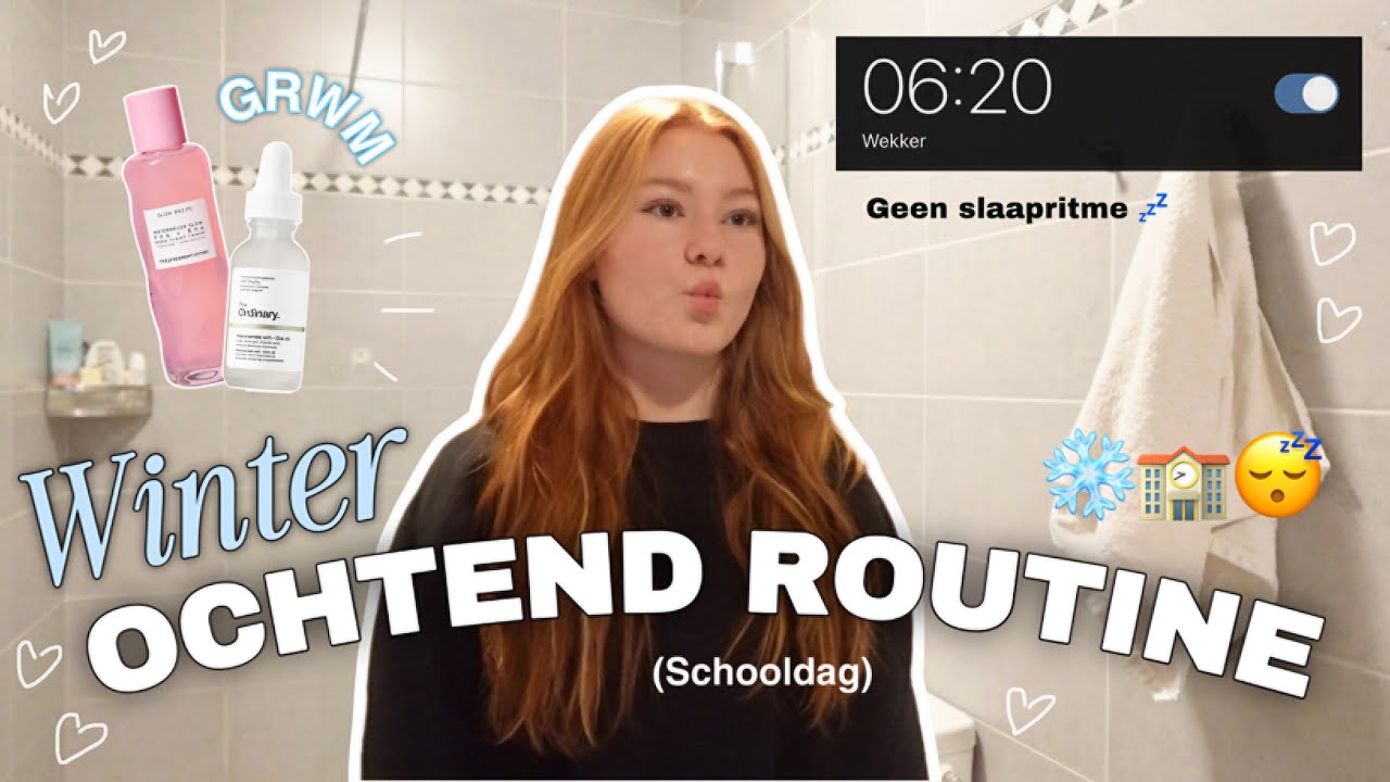 WINTER OCHTEND ROUTINE ❄️ (op een schooldag) 🏫💤 | GRWM | make up / skincare