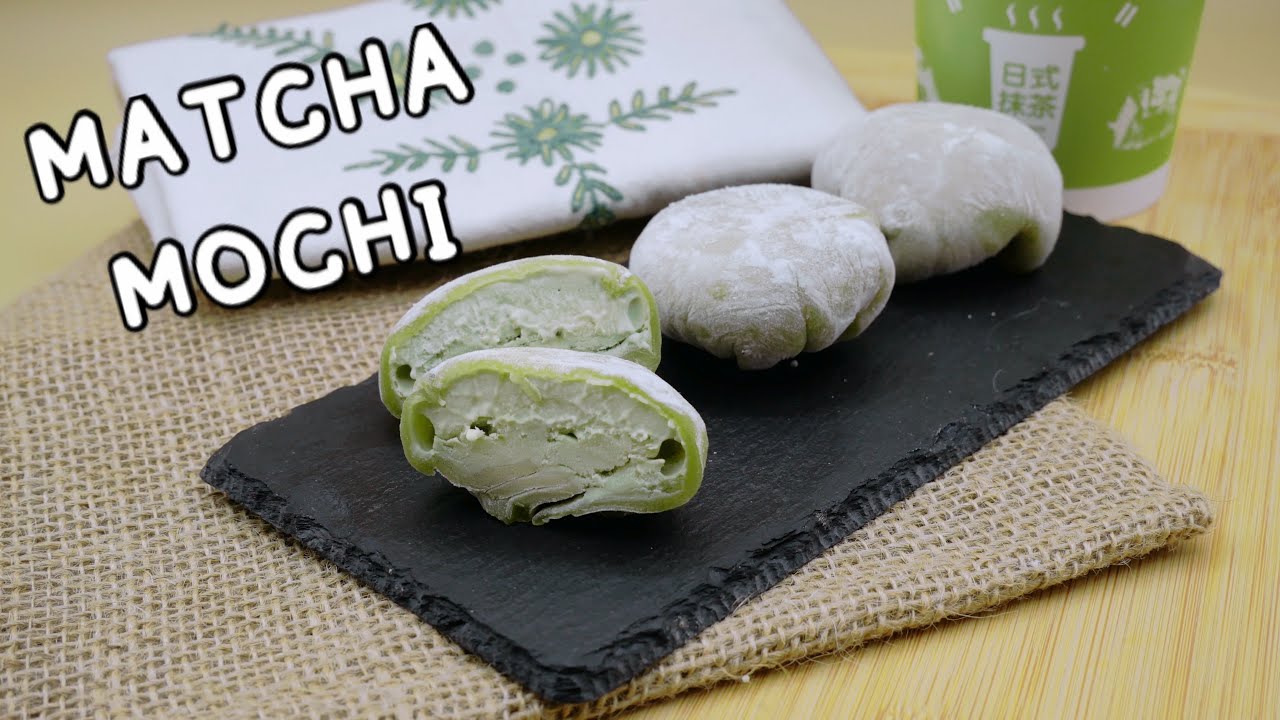Mochi al tè matcha - Dolci GOMMOSI giapponesi ripieni di gelato al TÈ VERDE | Cookingdada