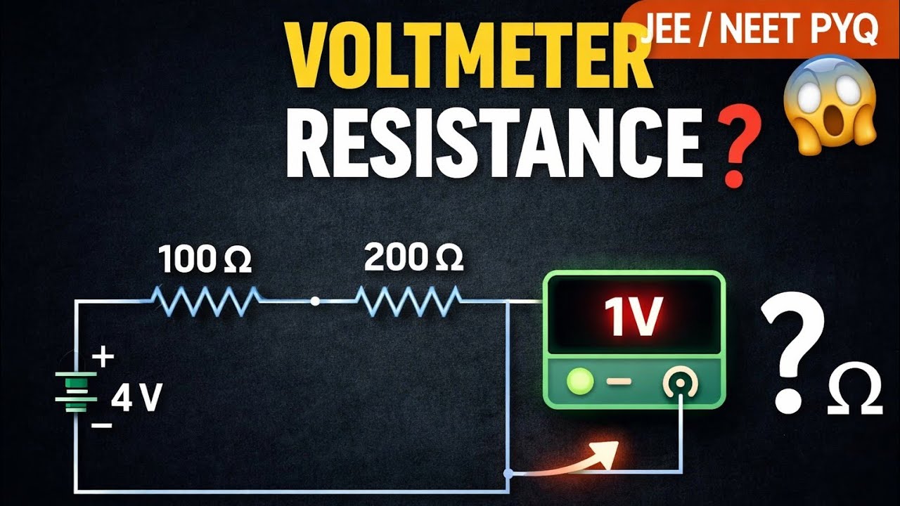Find Resistance of Voltmeter | Current Electricity Class 12 | Jee Main pyq