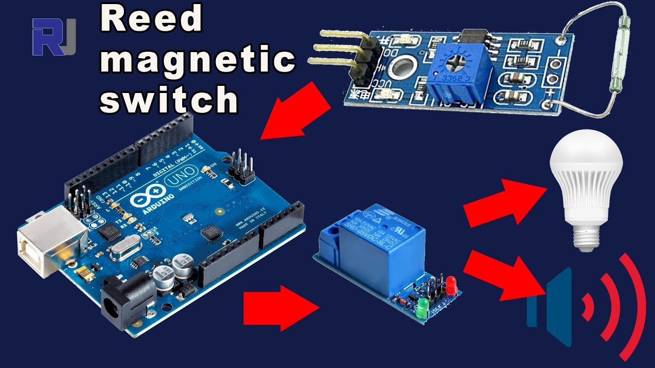 E18 Использование герконового магнитного переключателя с Arduino и реле RJT18