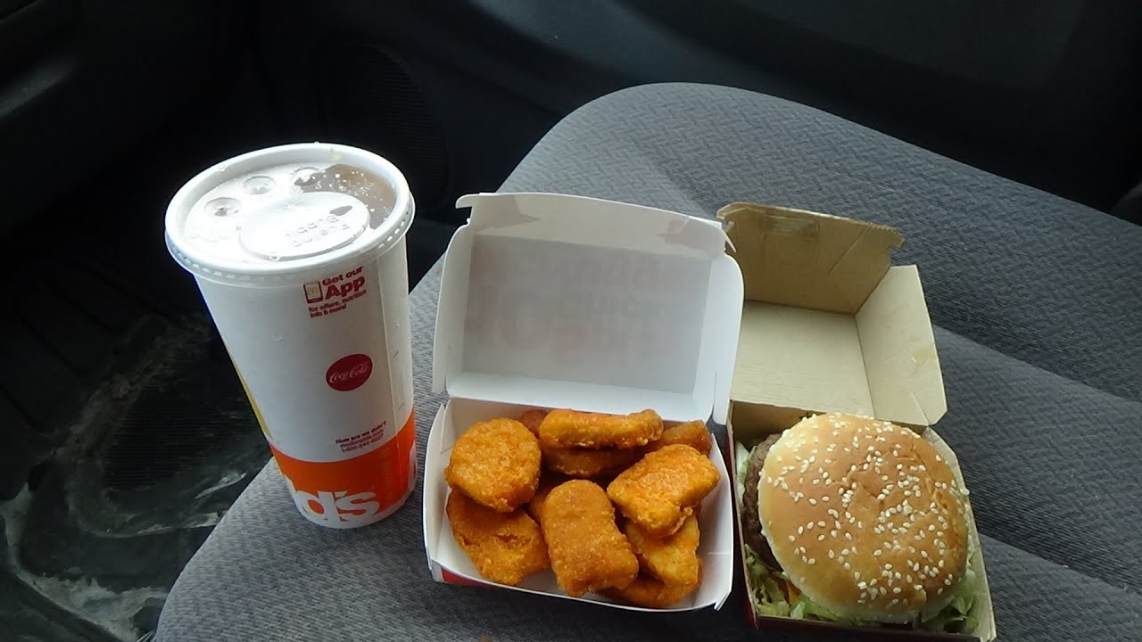 ASMR Eating McDonald's Spicy Nuggets Sweet Tea And 2 Big Macs