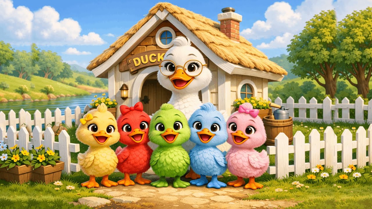 5 Little Ducks(Learn Colors Song) | @KiddysTown  Baby Songs & Nursery Rhymes